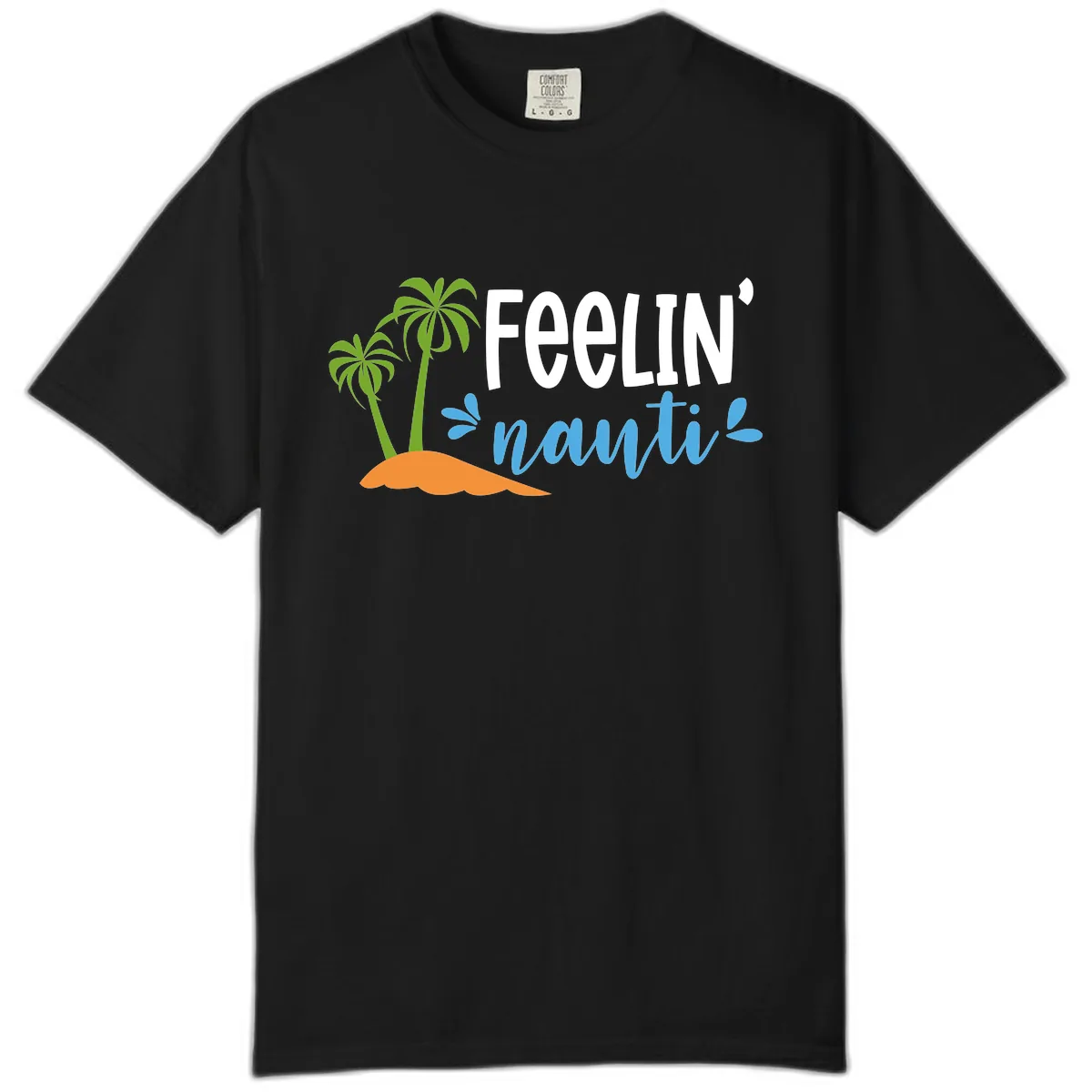 Feelin' Nauty Cruise Vibes Comfort Color in Black
