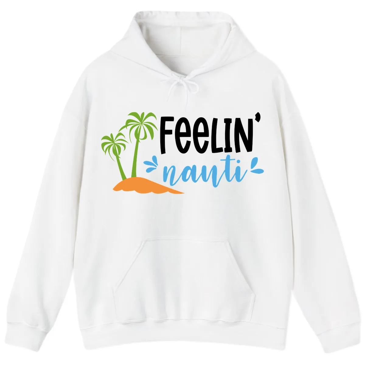 Feelin' Nauty Cruise Vibes Hoodie in White