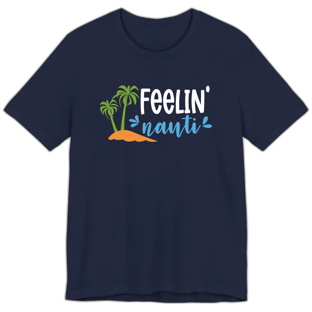 Feelin' Nauty Cruise Vibes Premium T-Shirt in Navy