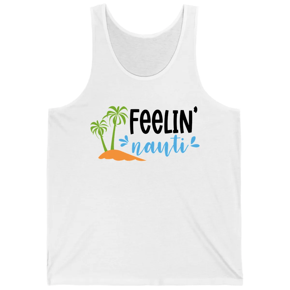 Feelin' Nauty Cruise Vibes Tank in White