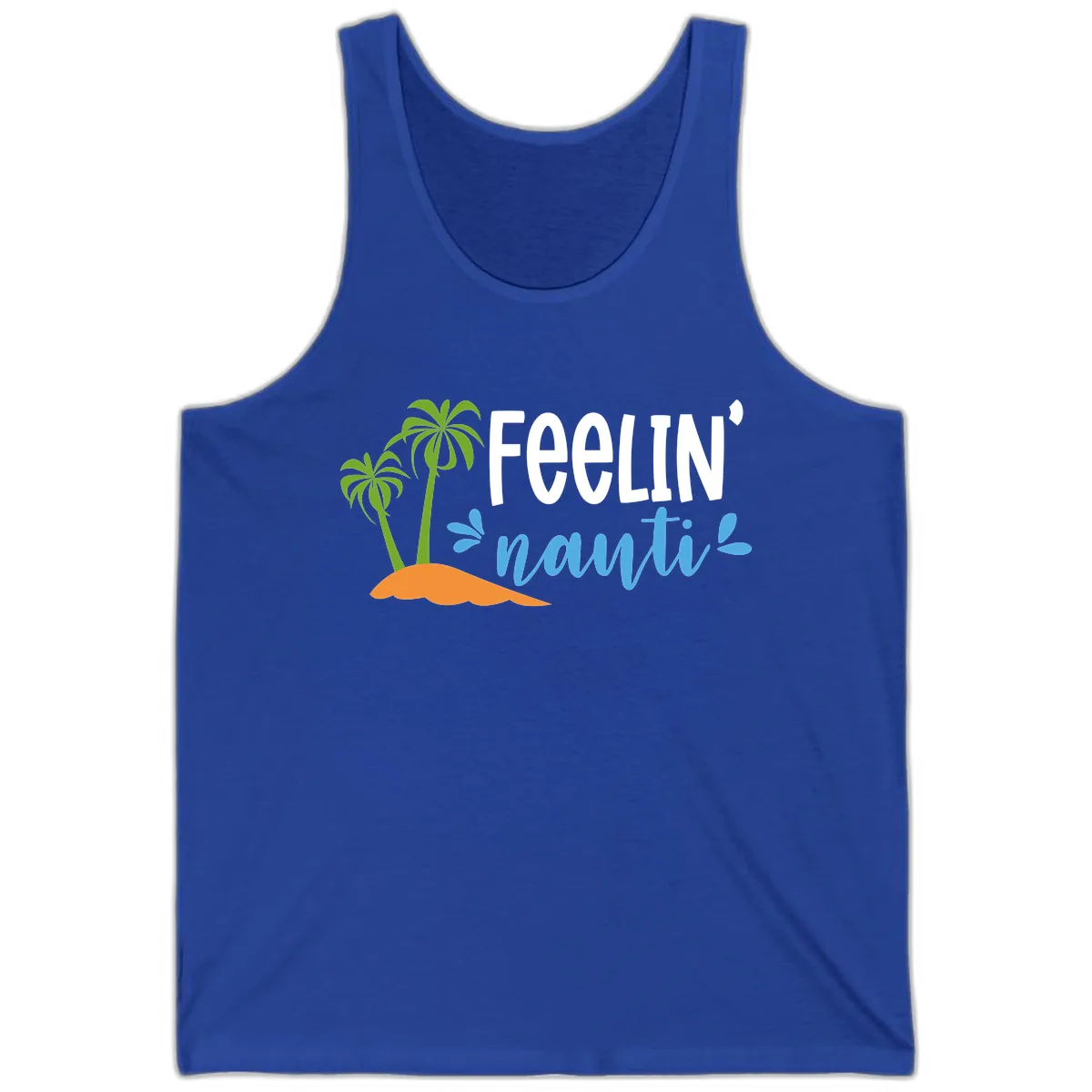 Feelin' Nauty Cruise Vibes Tank in True Royal