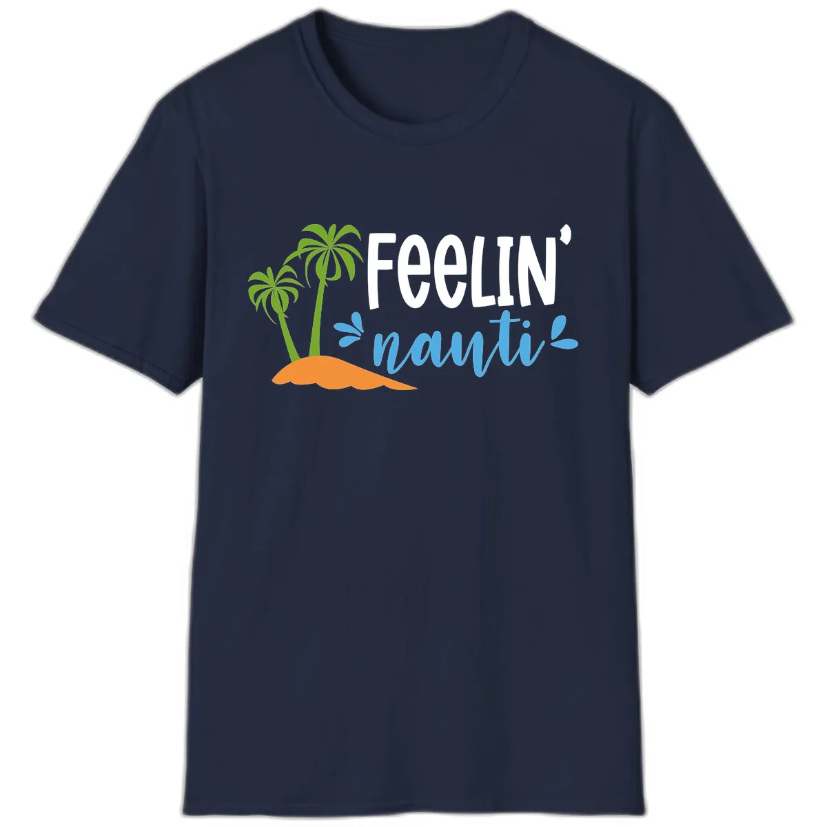 Feelin' Nauty Cruise Vibes T-Shirt in Navy