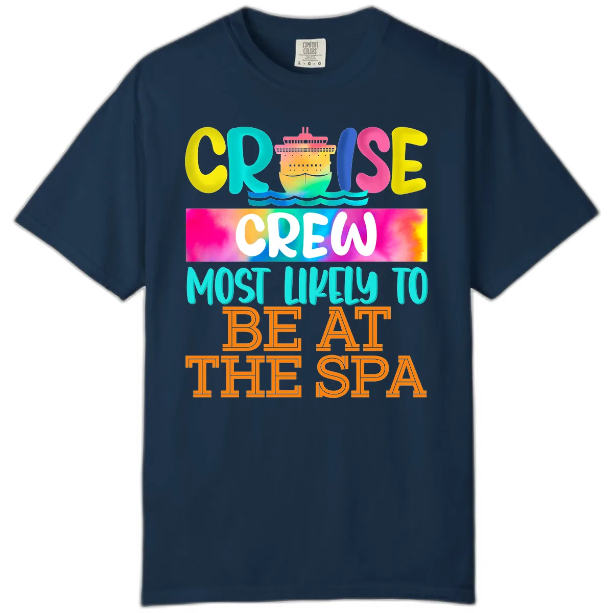 Cruise Crew Most Likely To Beat The Spa Comfort Color in True Navy