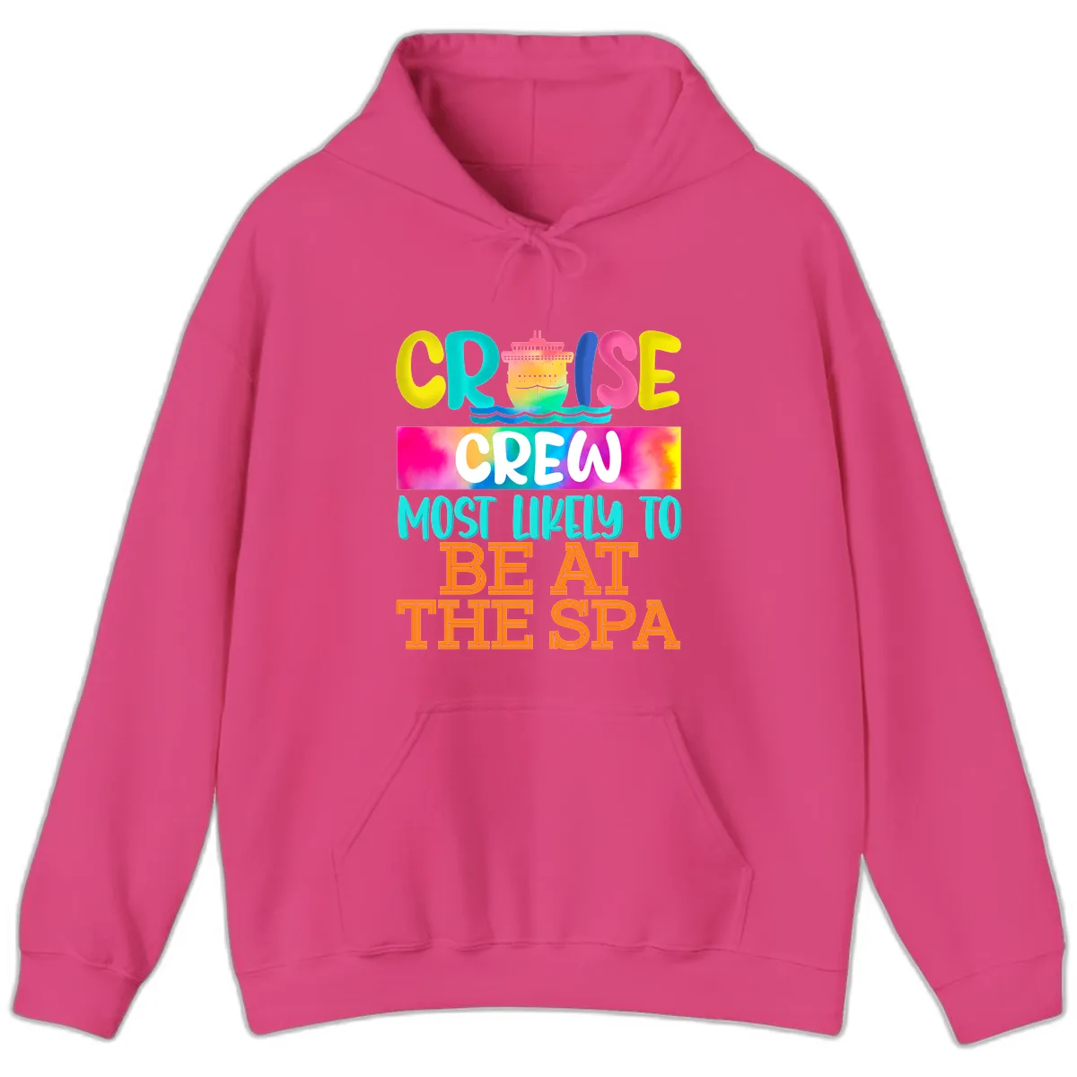 Cruise Crew Most Likely To Beat The Spa Hoodie in Heliconia