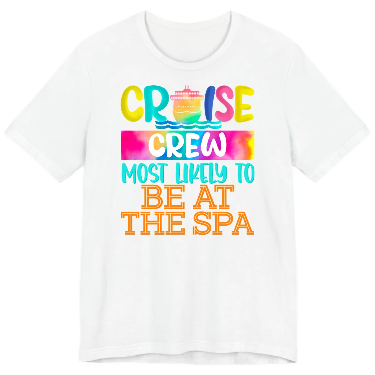 Cruise Crew Most Likely To Beat The Spa Premium T-Shirt in White