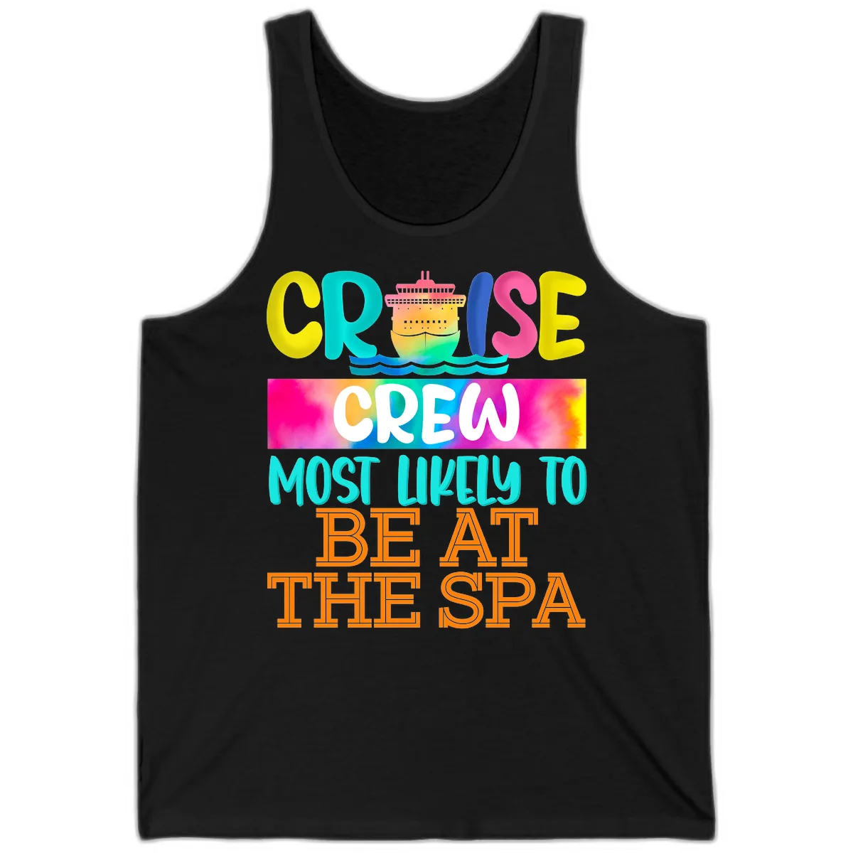 Cruise Crew Most Likely To Beat The Spa Tank in Black