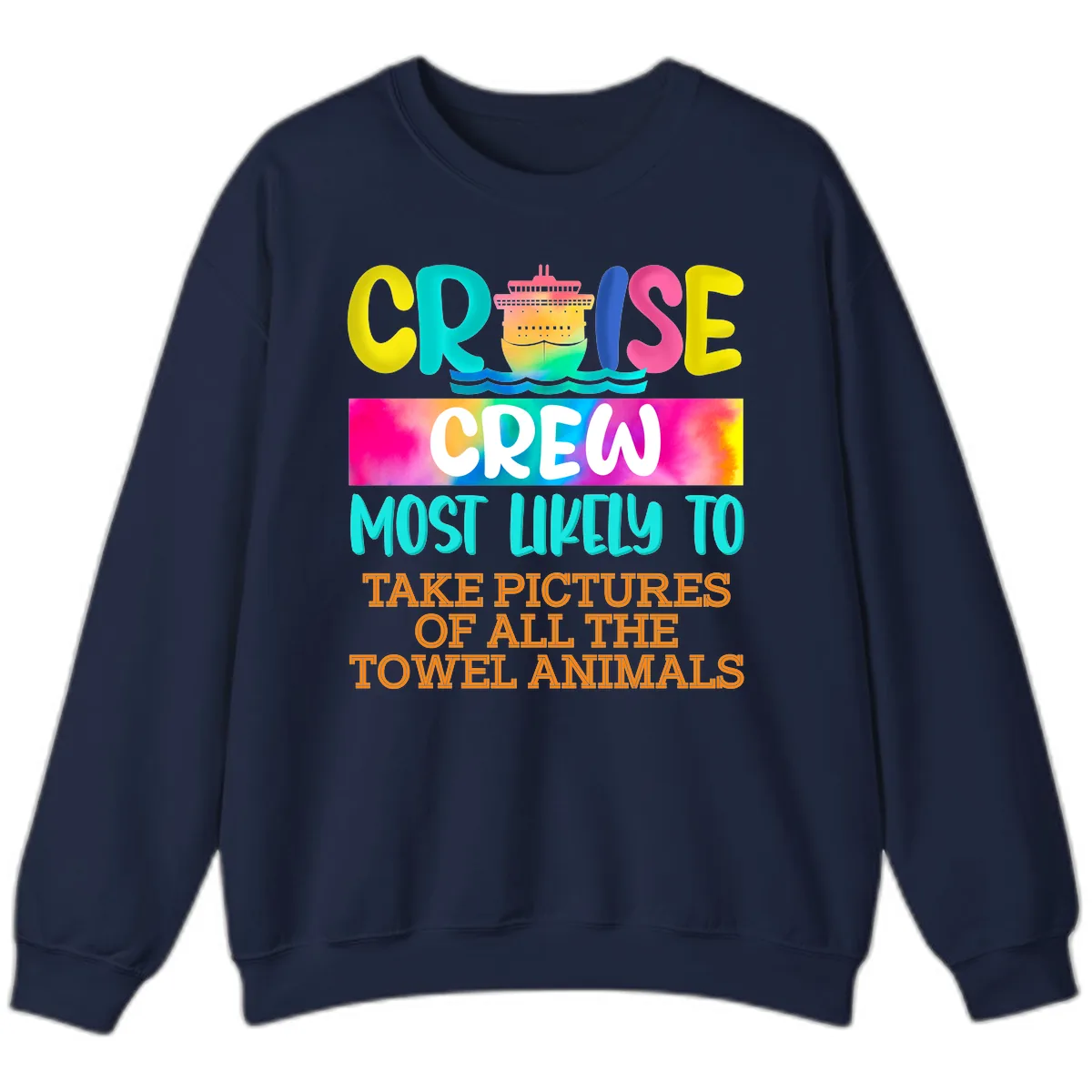 Cruise Crew Most Likely To Take Pictures Sweatshirt in Navy