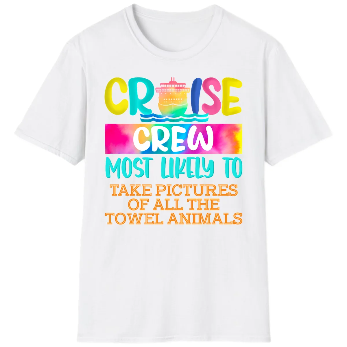Cruise Crew Most Likely To Take Pictures T-Shirt in White
