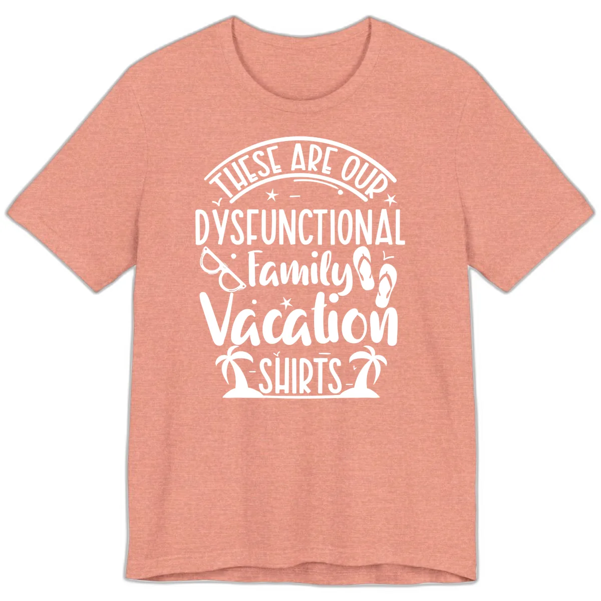 Dysfunctional Family Vacation Premium T-Shirt in Heather Sunset