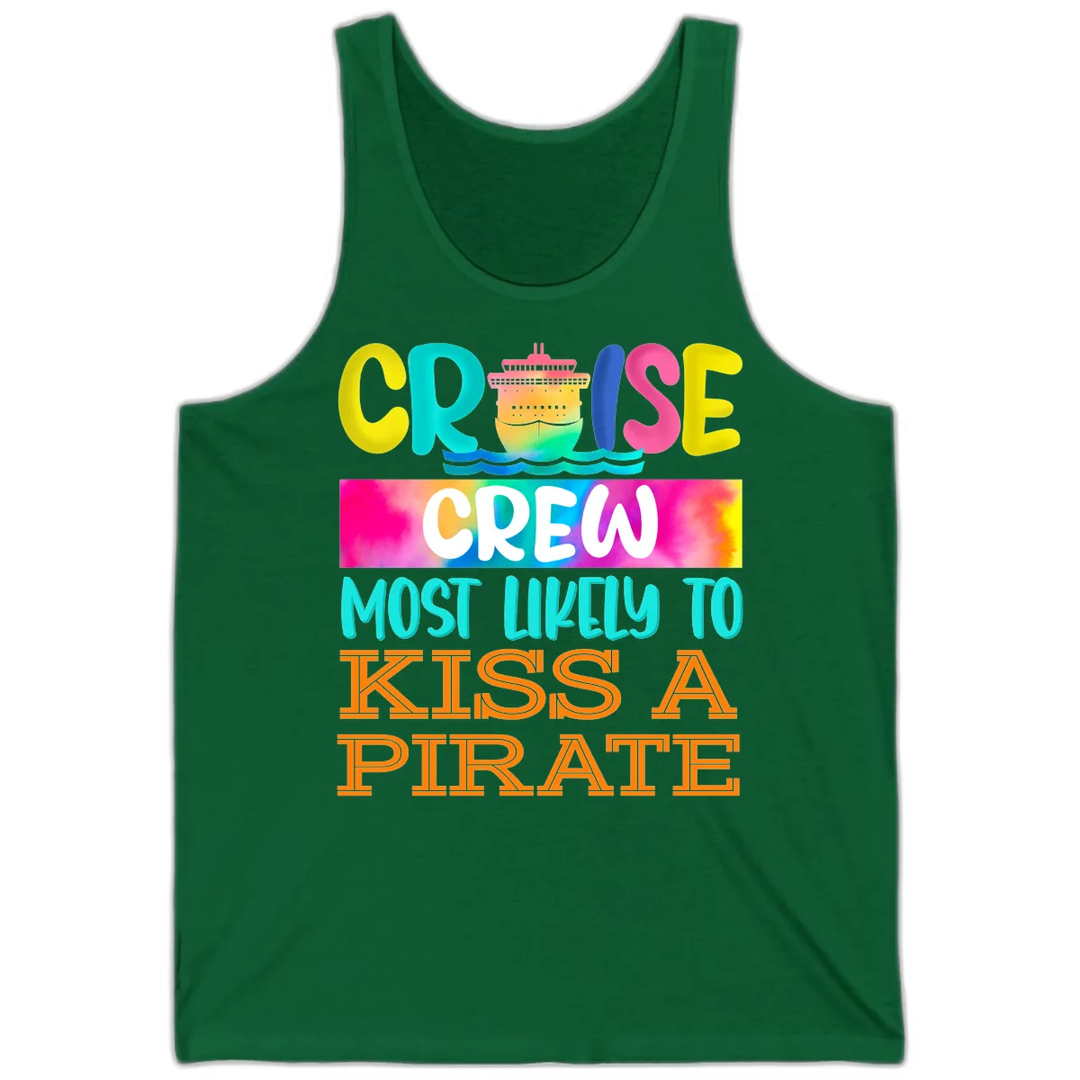 Cruise Crew Most Likely To Kiss A Pirate Tank in Kelly