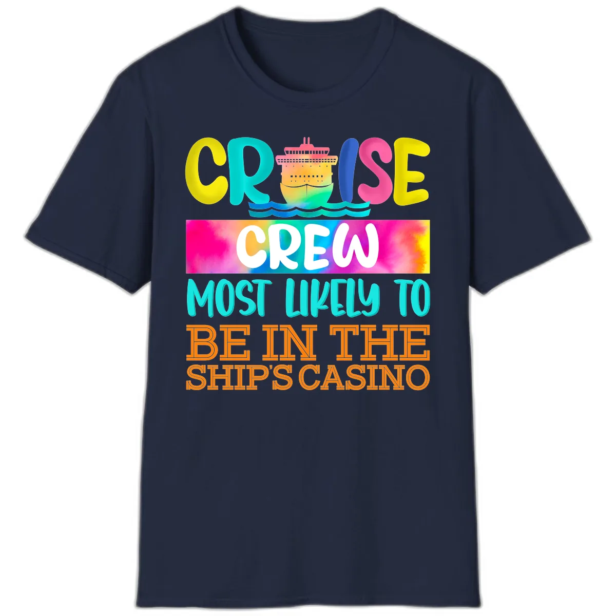 Cruise Crew Most Likely Casino T-Shirt in Navy