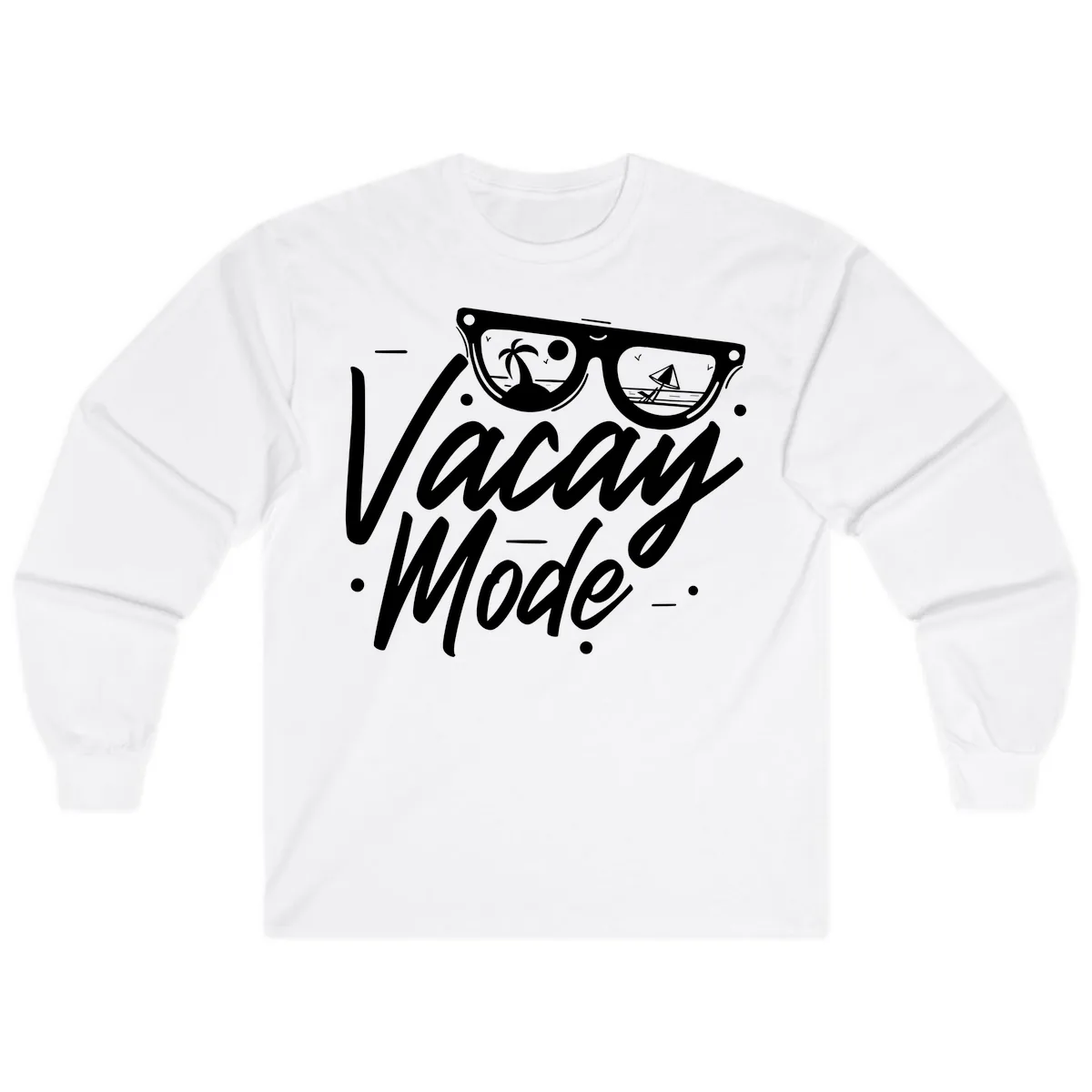 Warm Mode Cruise Vibes Long Sleeve in White