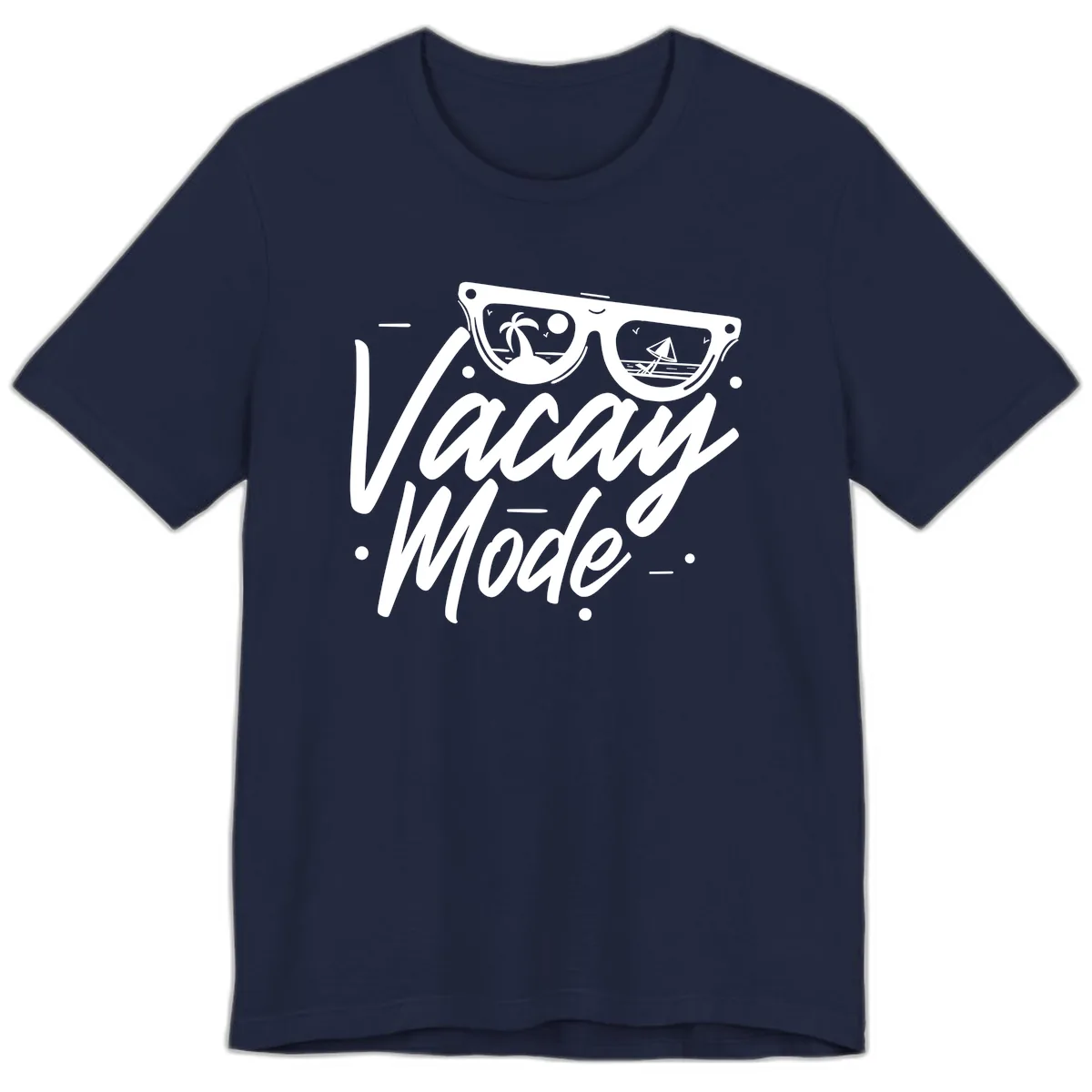 Warm Mode Cruise Vibes Premium T-Shirt in Navy