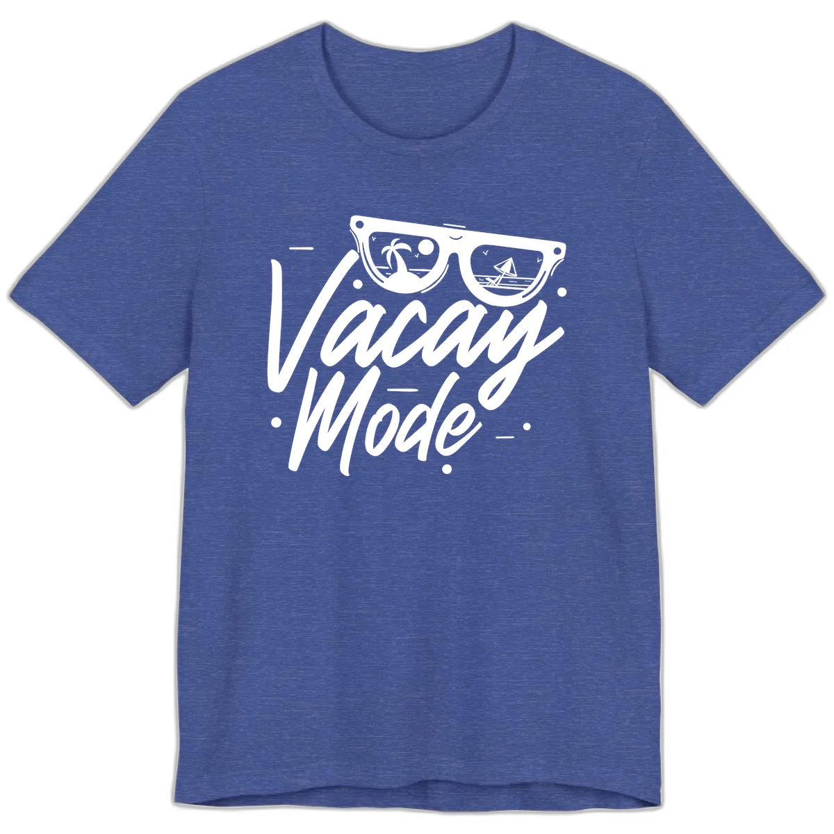 Warm Mode Cruise Vibes Premium T-Shirt in Heather True Royal