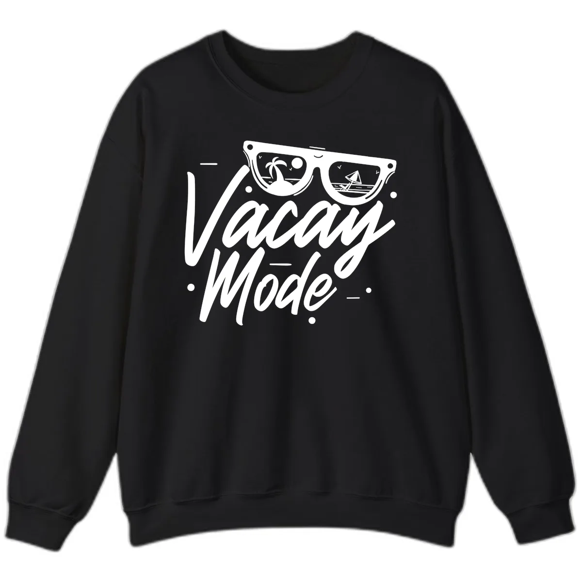 Warm Mode Cruise Vibes Sweatshirt in Black