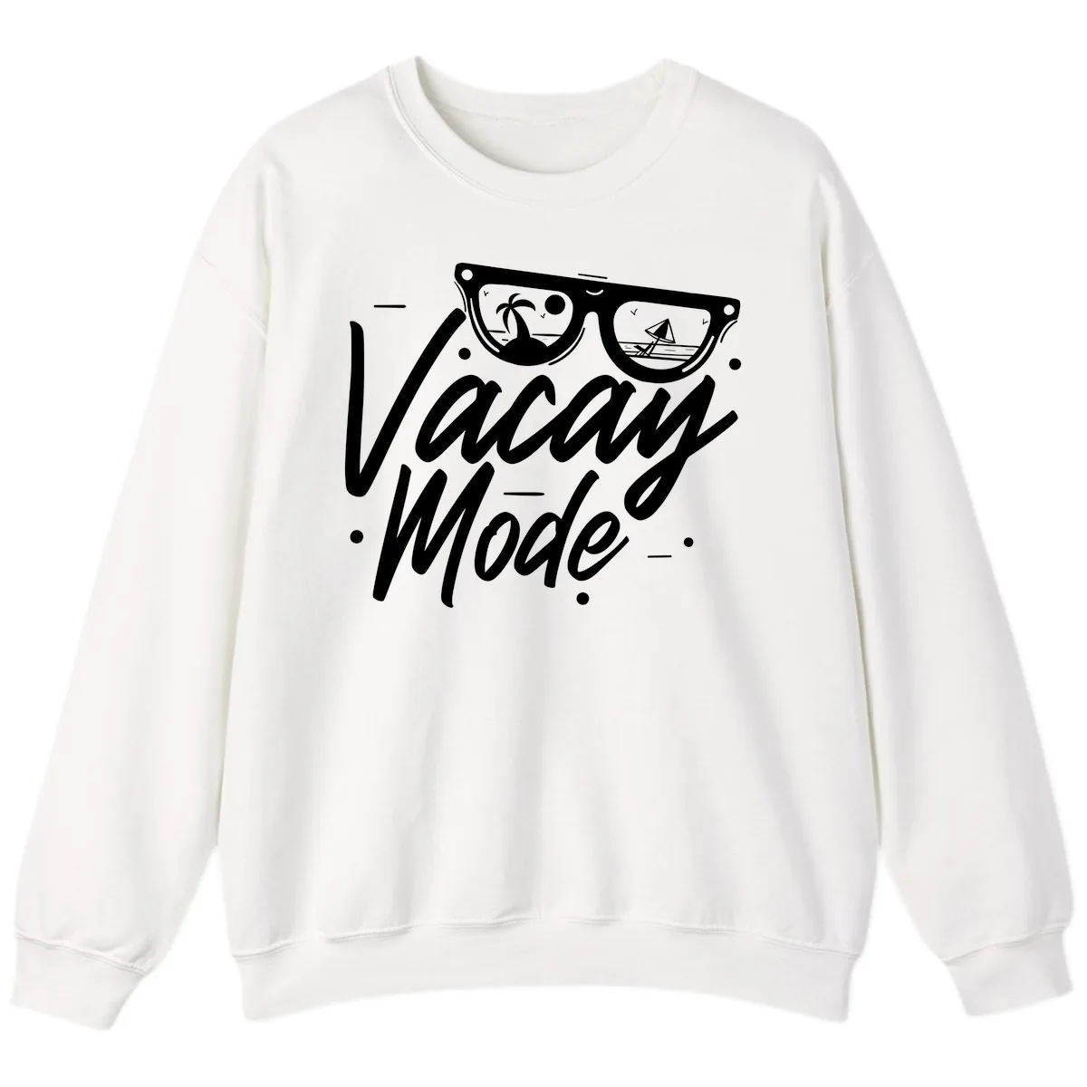 Warm Mode Cruise Vibes Sweatshirt in White