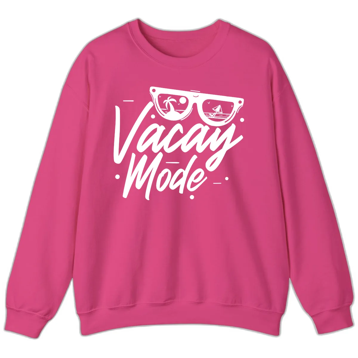 Warm Mode Cruise Vibes Sweatshirt in Heliconia