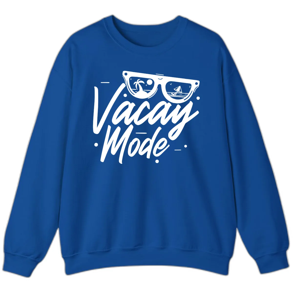 Warm Mode Cruise Vibes Sweatshirt in Royal