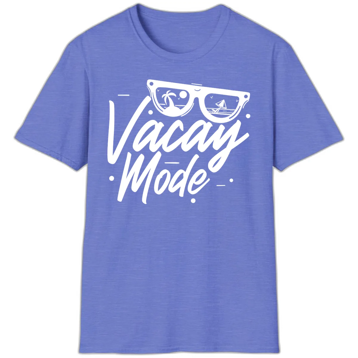 Warm Mode Cruise Vibes T-Shirt in Heather Royal