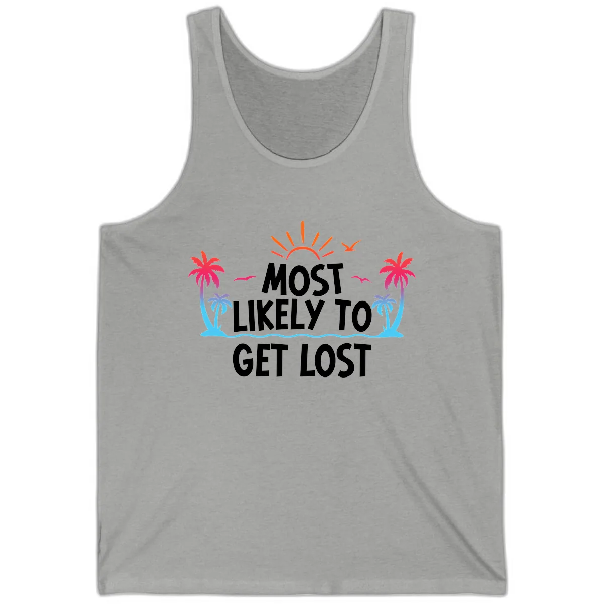 Most Likely To Get Lost Tank in Athletic Heather