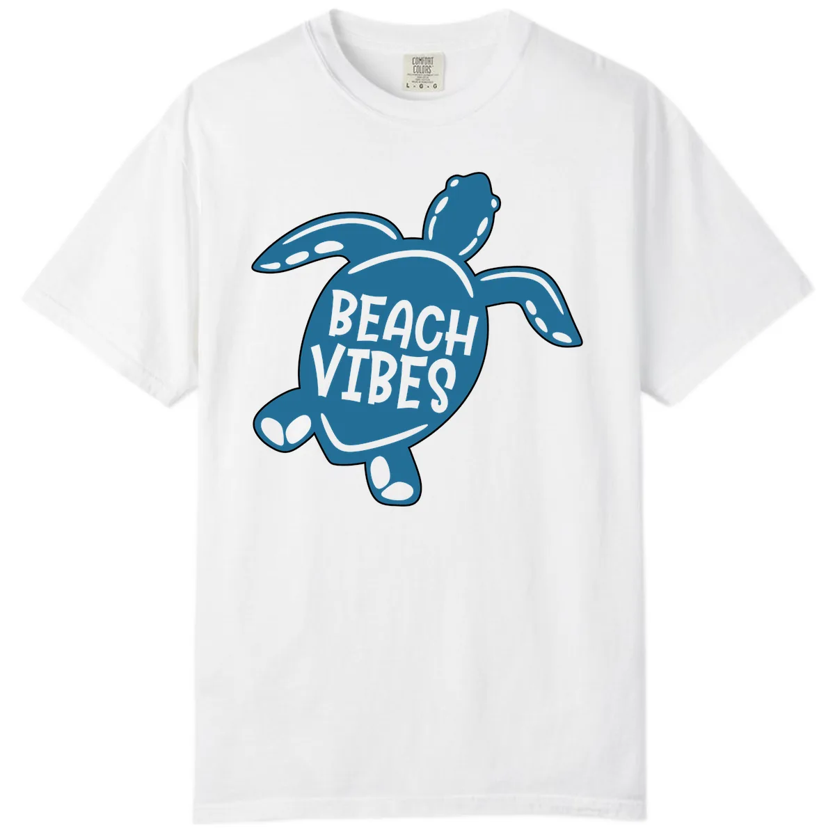 Beach Vibes Sea Turtle Comfort Color in White