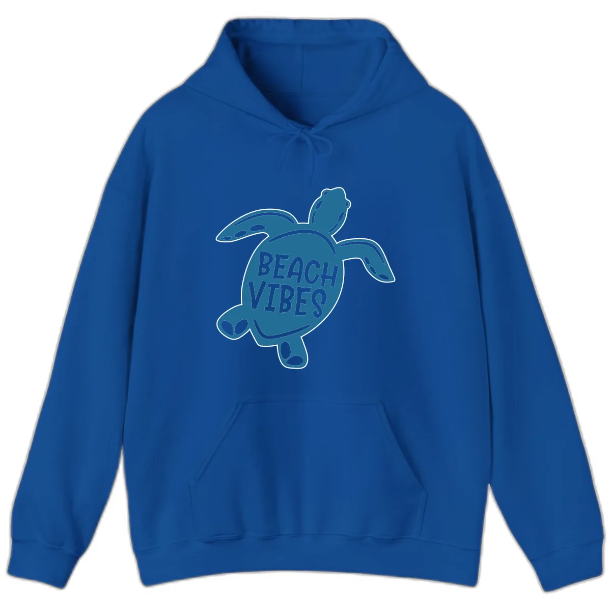 Beach Vibes Sea Turtle Hoodie in Royal