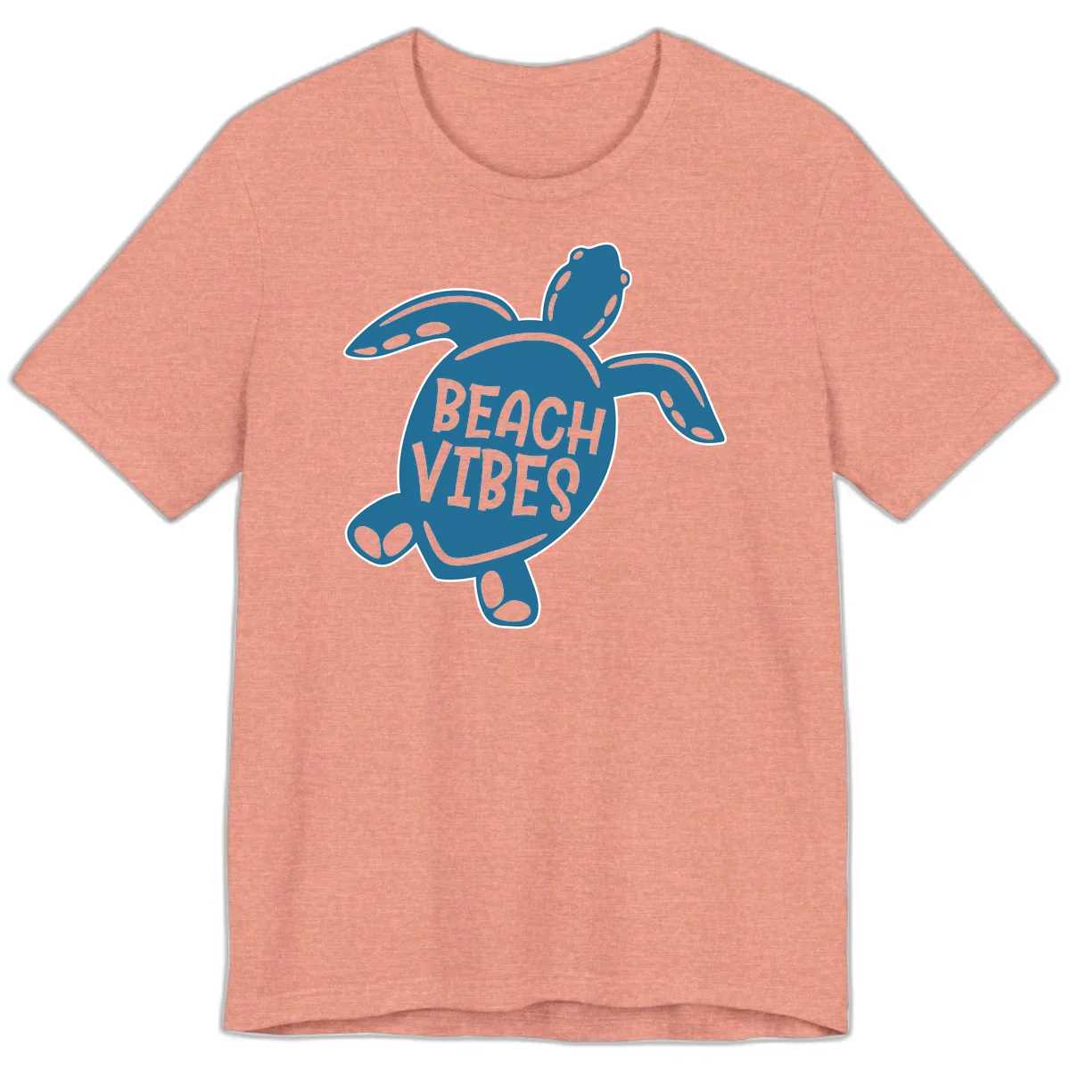 Beach Vibes Sea Turtle Premium T-Shirt in Heather Sunset