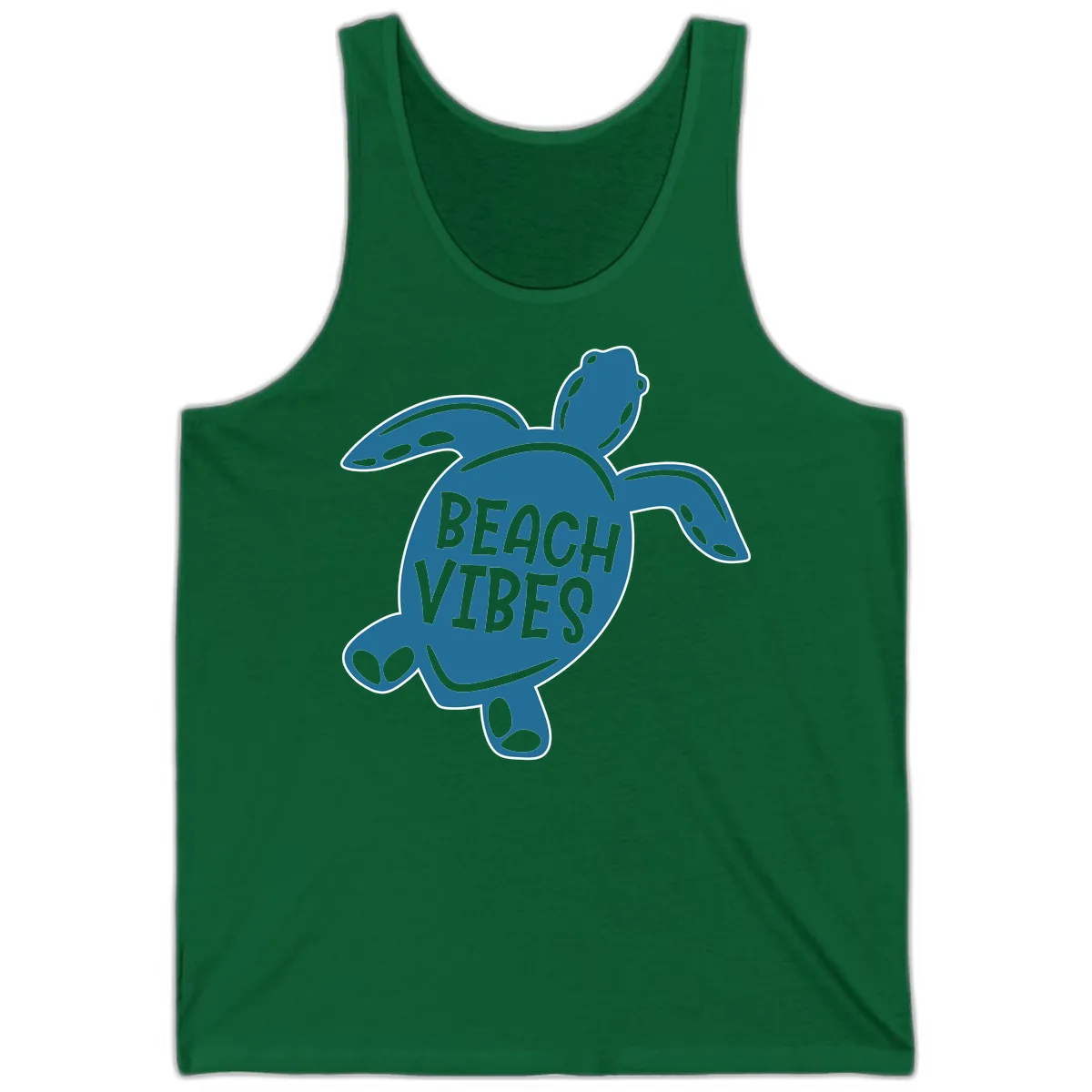 Beach Vibes Sea Turtle Tank in Kelly