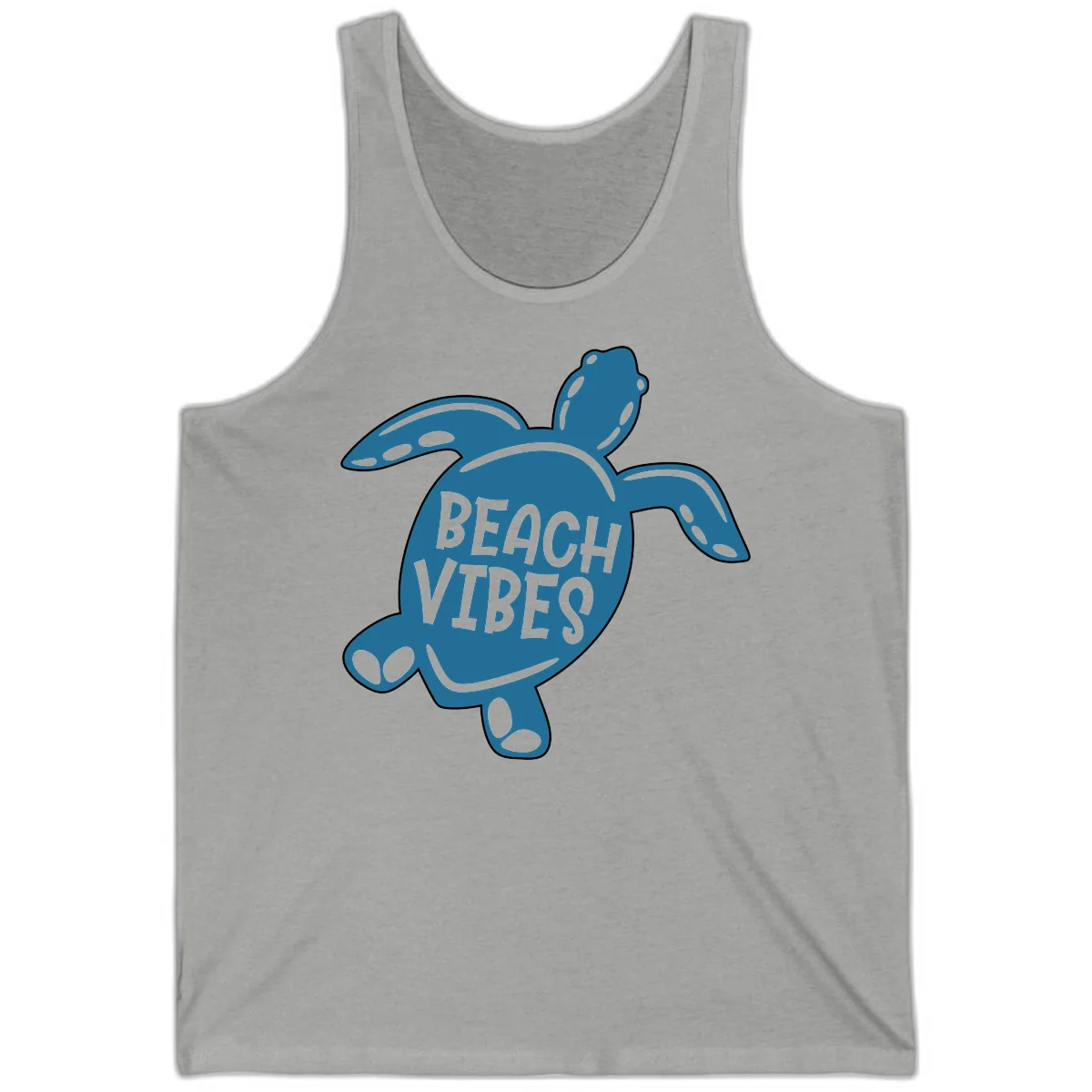 Beach Vibes Sea Turtle Tank in Athletic Heather