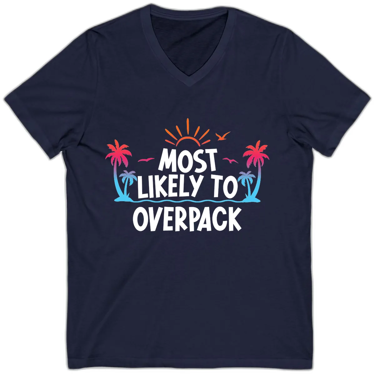 Most Likely To Overpack V-Neck in Navy