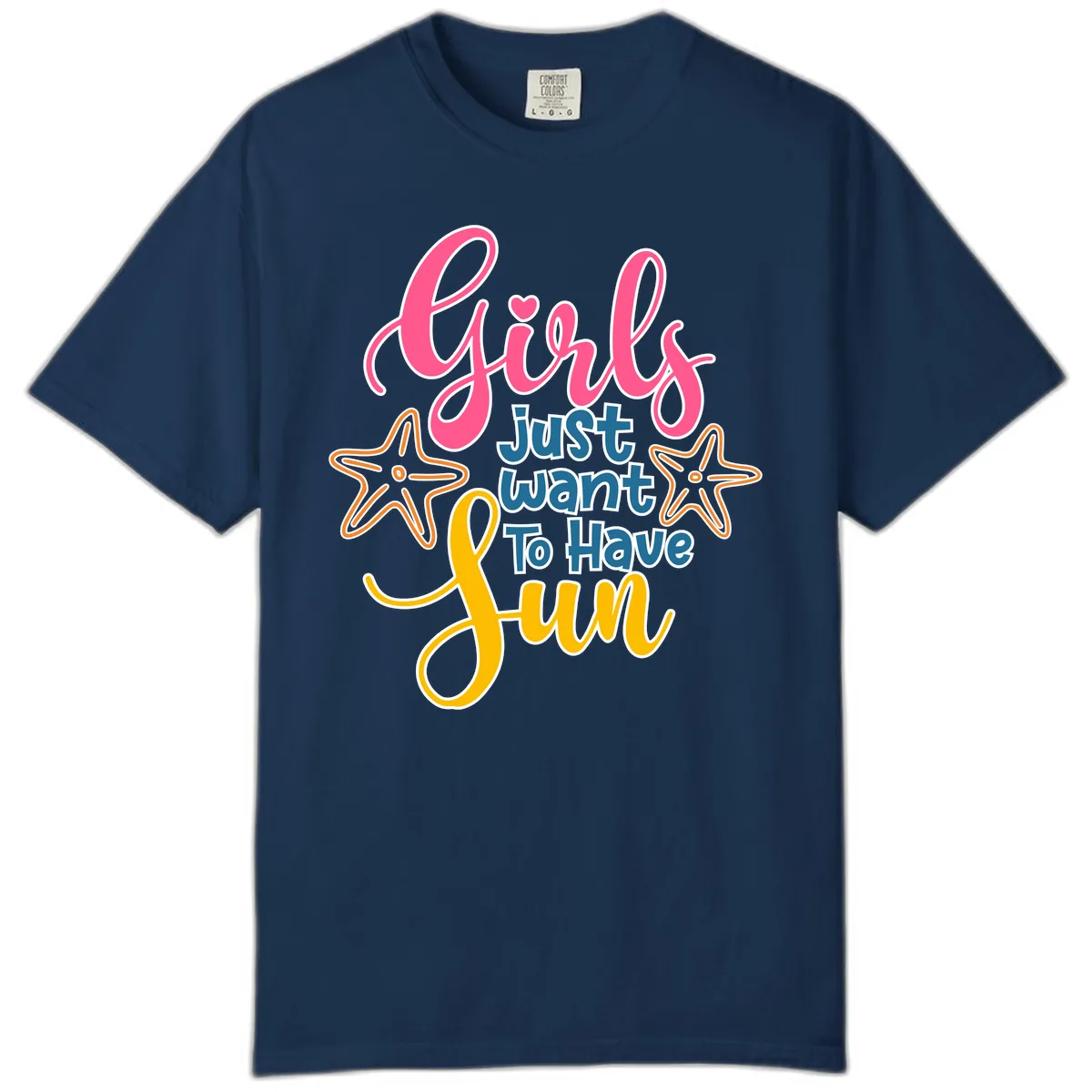 Girls Just Want To Have Fun Cruise Comfort Color in Navy