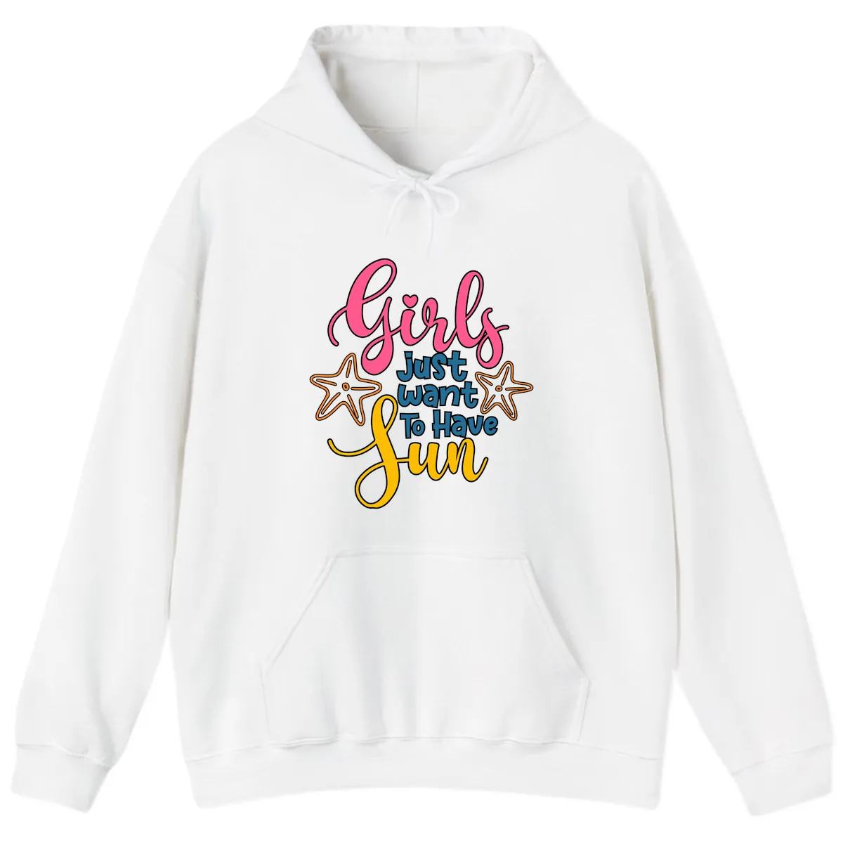 Girls Just Want To Have Fun Cruise Hoodie in White