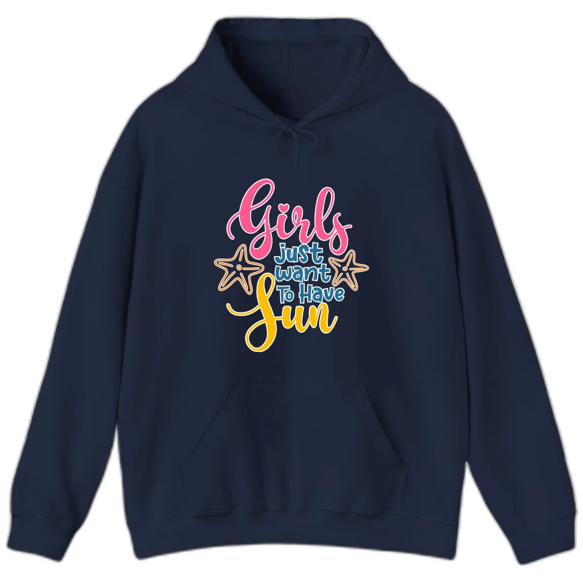 Girls Just Want To Have Fun Cruise Hoodie in Navy