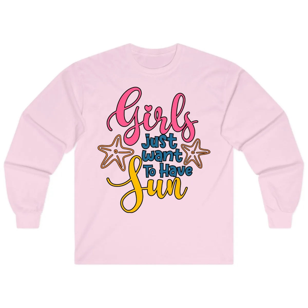 Girls Just Want To Have Fun Cruise Long Sleeve in Light Pink