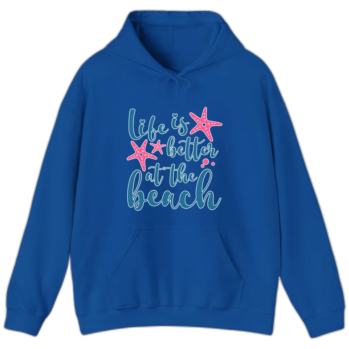 Life Is Better At The Beach Hoodie in Royal