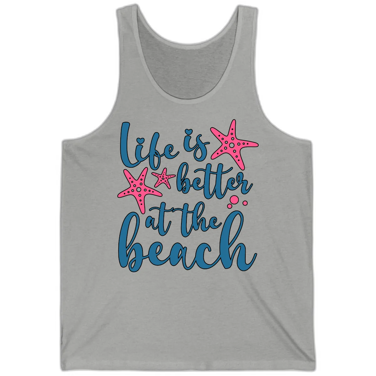 Life Is Better At The Beach Tank in Athletic Heather