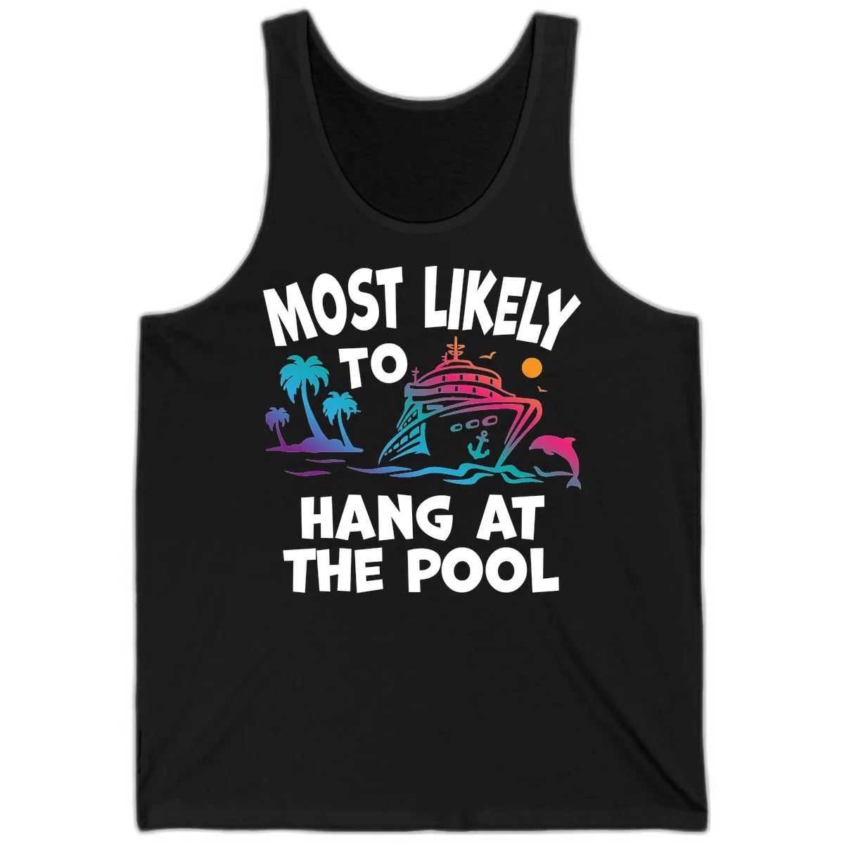 Most Likely To Hang At The Pool Tank in Black