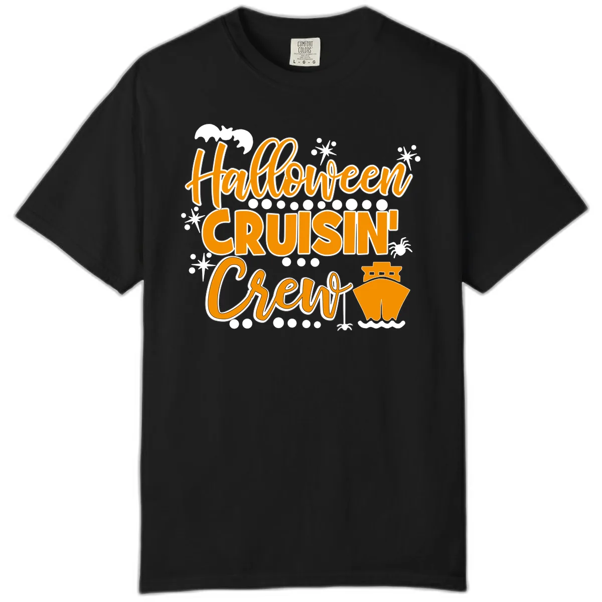 Halloween Cruisin' Crew Comfort Color in Black
