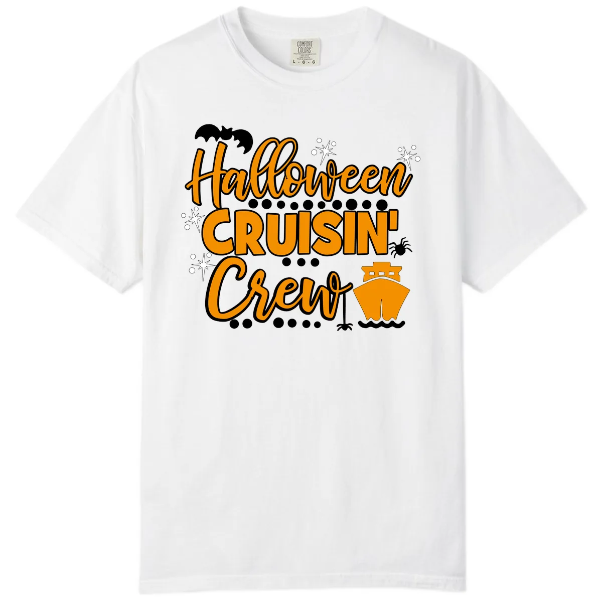 Halloween Cruisin' Crew Comfort Color in White
