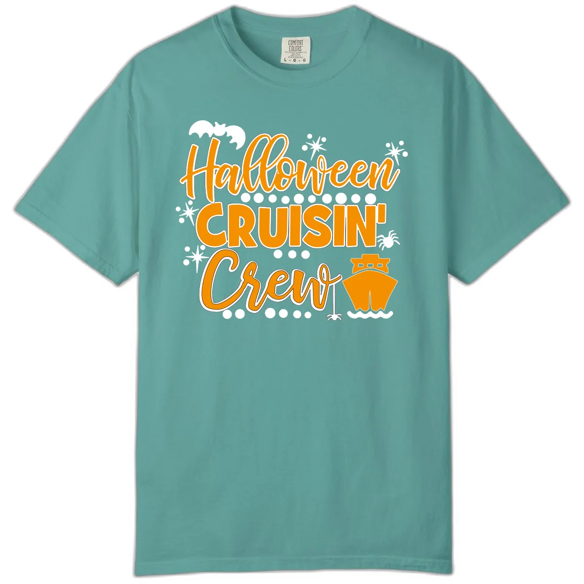 Halloween Cruisin' Crew Comfort Color in Seafoam