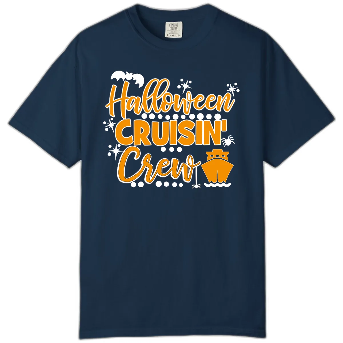 Halloween Cruisin' Crew Comfort Color in True Navy