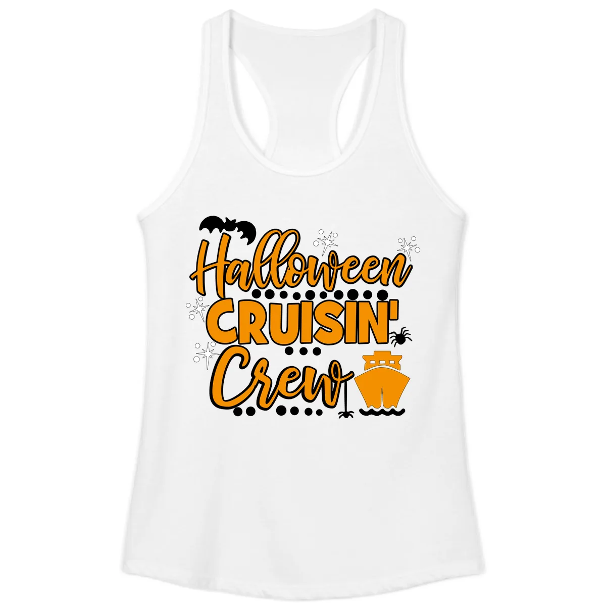 Halloween Cruisin' Crew Ladies Tank in White