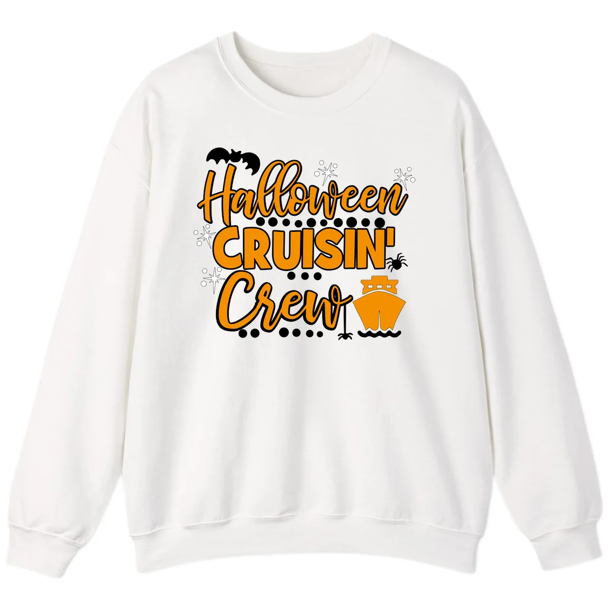 Halloween Cruisin' Crew Sweatshirt in White