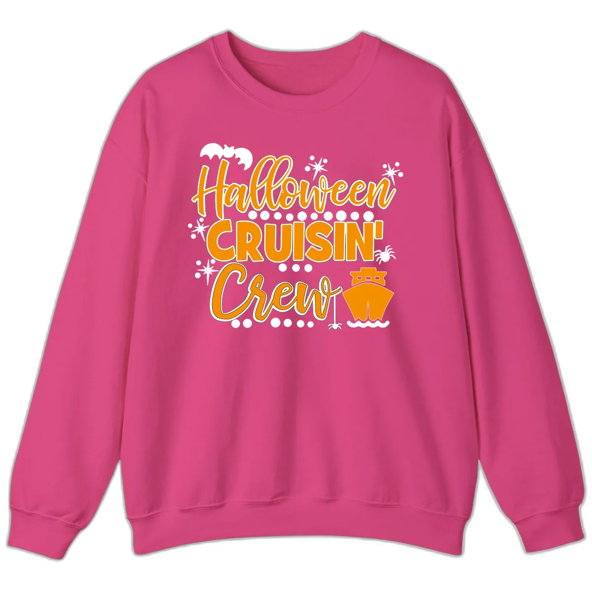 Halloween Cruisin' Crew Sweatshirt in Heliconia