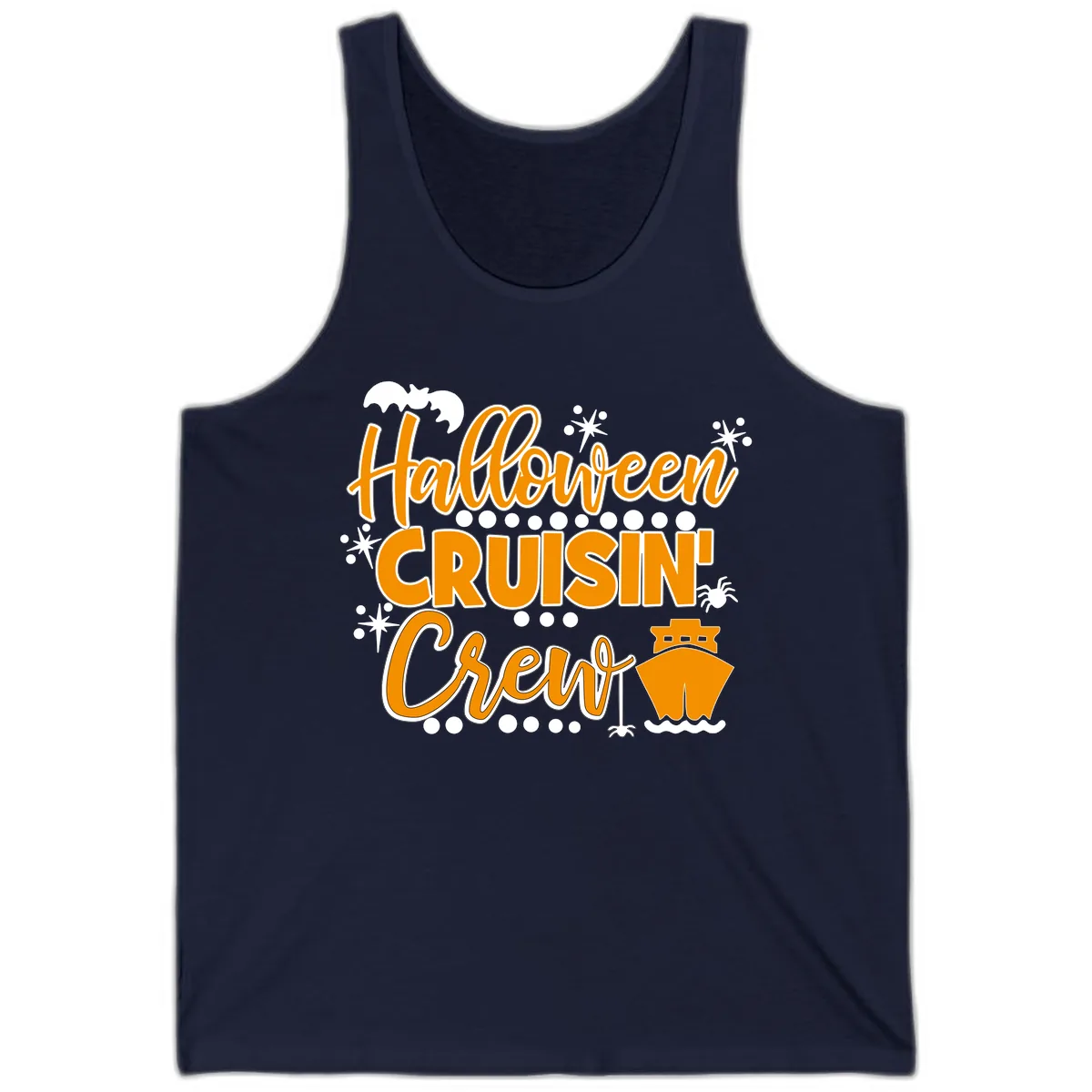 Halloween Cruisin' Crew Tank in Navy