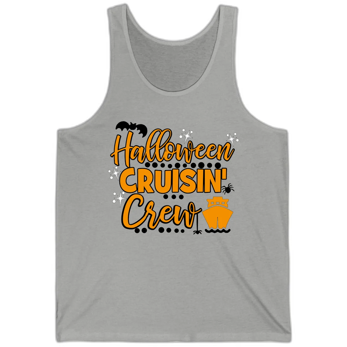 Halloween Cruisin' Crew Tank in Athletic Heather