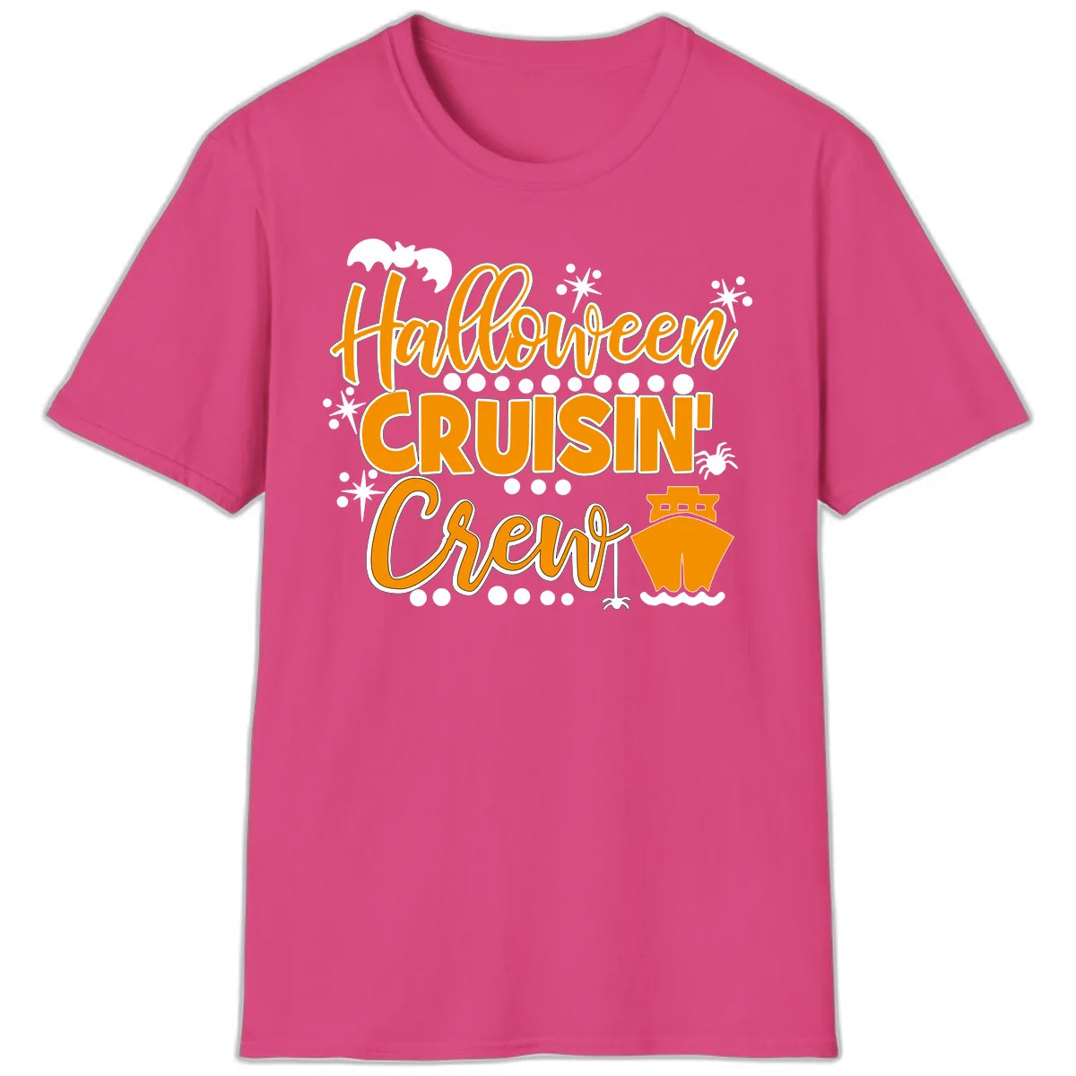 Halloween Cruisin' Crew T-Shirt in Heliconia