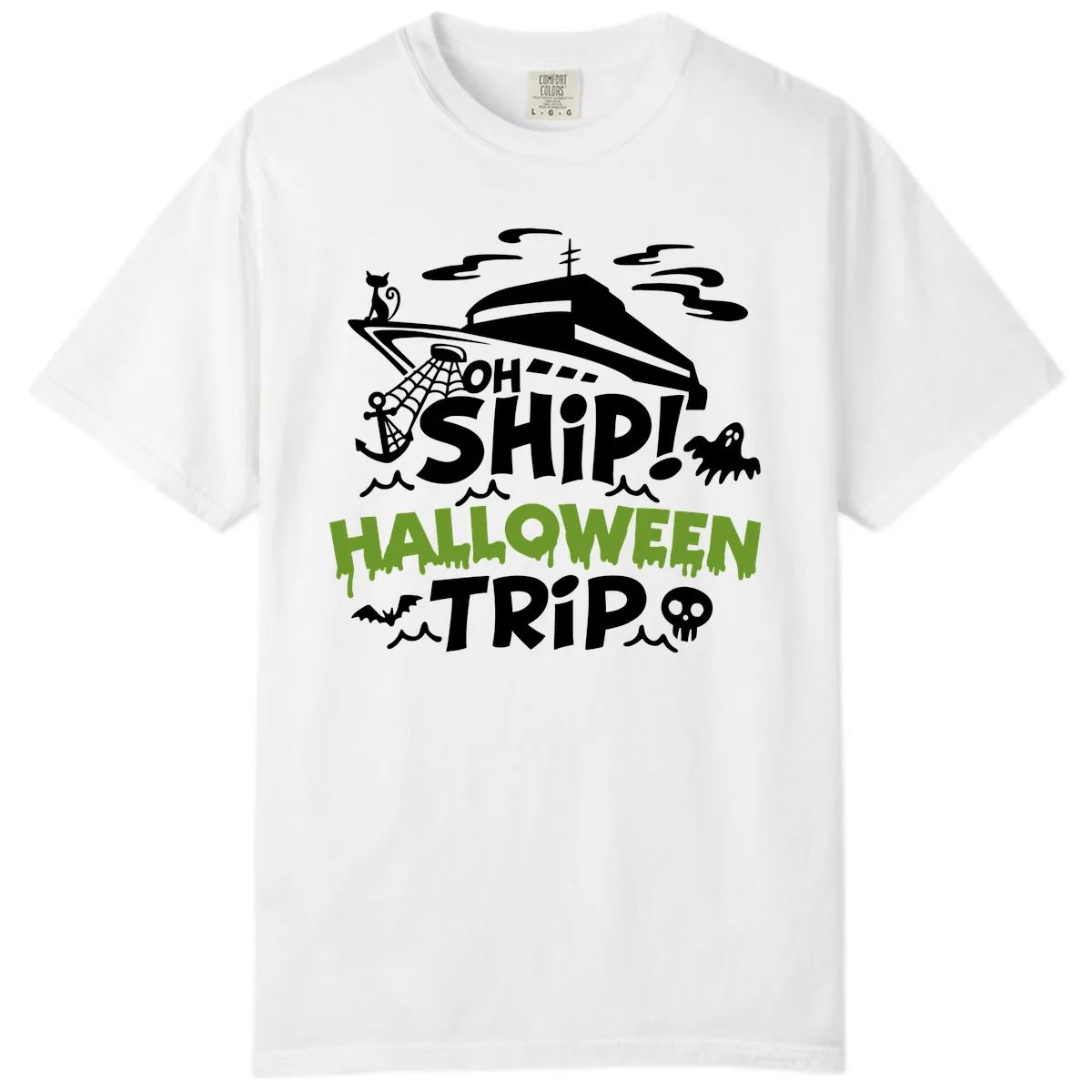 Oh Ship Halloween Trip Comfort Color in White