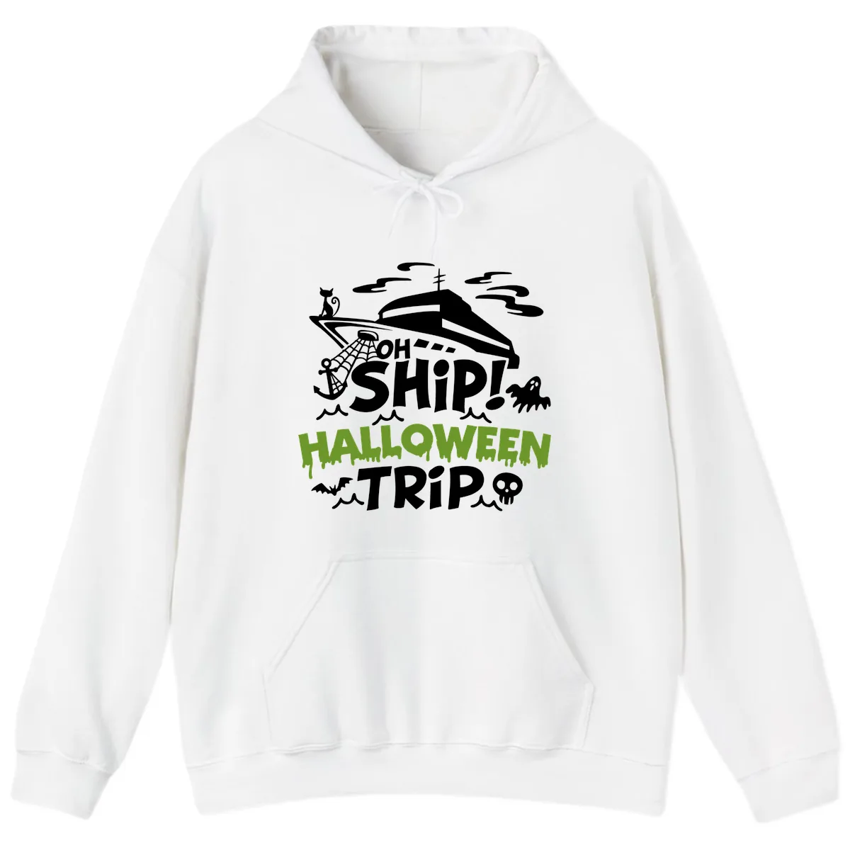 Oh Ship Halloween Trip Hoodie in White