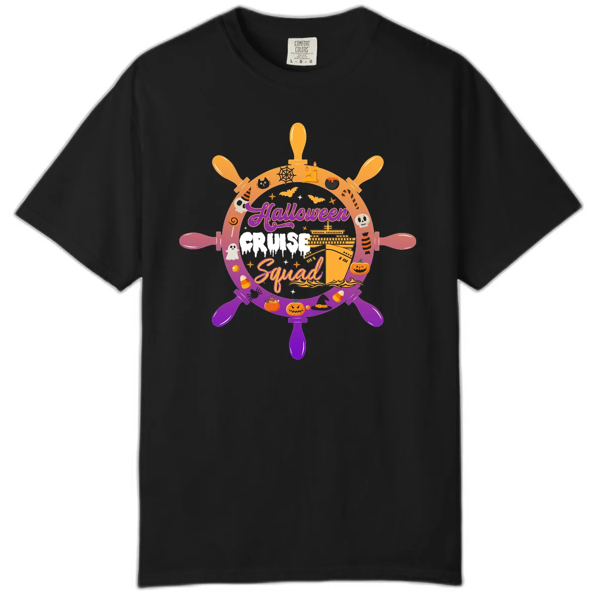 Halloween Cruise Squad Comfort Color in Black